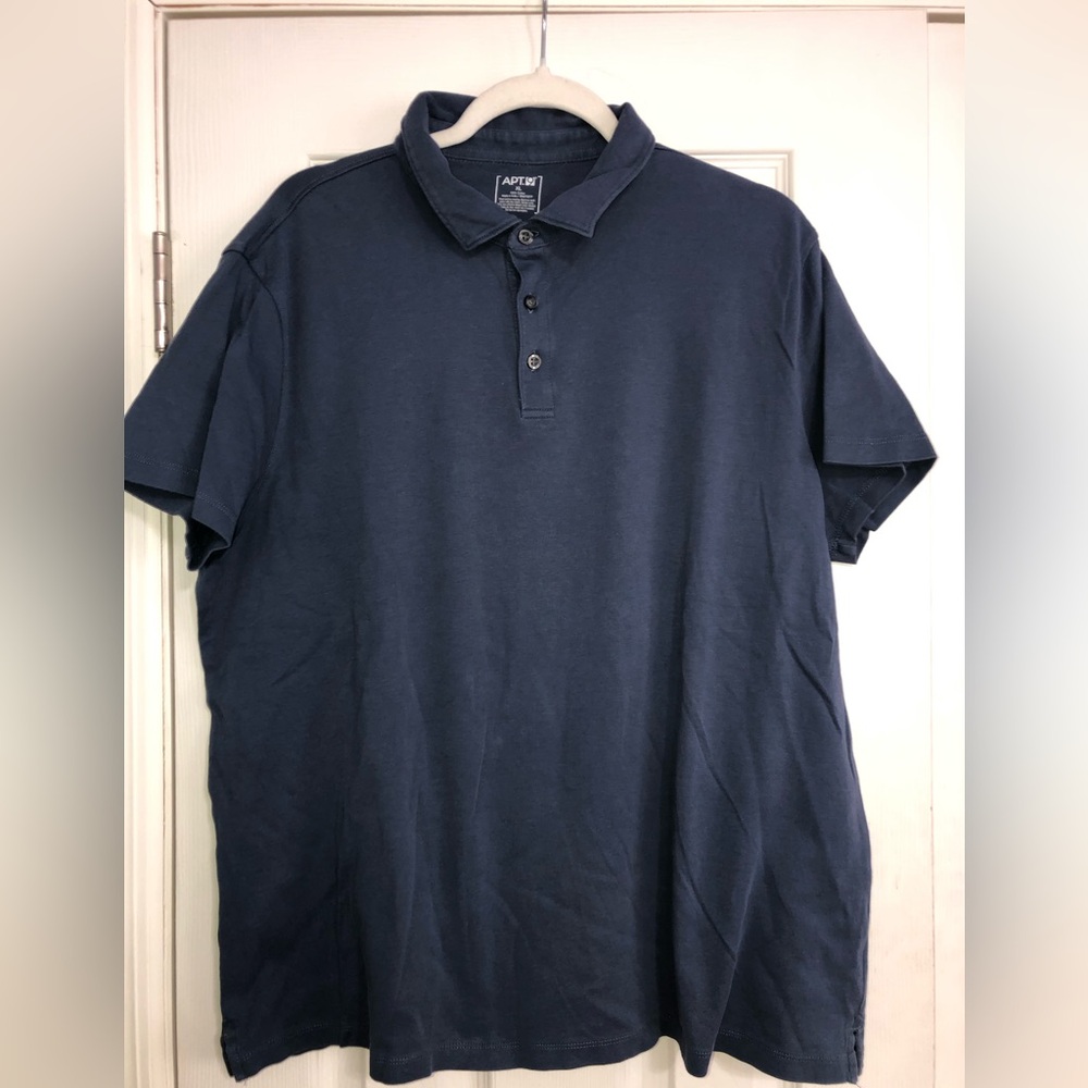 Apt. 9 Blue Polo Shirt mens XL‎ short sleeve classic 100% cotton